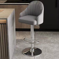 Tabouret de bar moderne STG à pieds métalliques, réglable et pivotant, pour salle à manger/salon, mobilier commercial