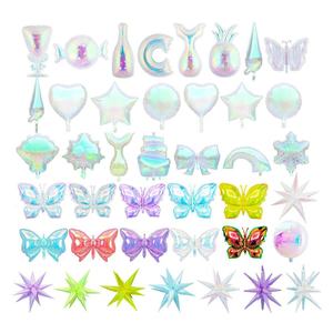 Ballons de fête transparents colorés en forme de cœur, d'étoile, de bonbon, de papillon, de coquille, de sirène, <span class=keywords><strong>ballon</strong></span> en feuille, vente en <span class=keywords><strong>gros</strong></span> - Product Image 1