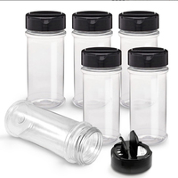 Salière et poivrière jetables en plastique, flacon de 100 ml avec couvercle métallique pour assaisonnements et épices