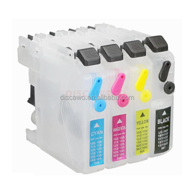 LC123 Refill Ink Cartridge for Brother MFC-J4510DW J4610DW J4310DW J4410DW J4710DW J450DW J470DW Refillable LC-123 103 113 123