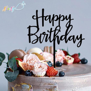 Disponibile all'Ingrosso, Confezione da 10 Pezzi, Decorazione per Torta di <span class=keywords><strong>Compleanno</strong></span> in Acrilico Specchiato Nero, Argento e Oro - Product Image 5