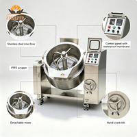 Chaudière industrielle basculante à double enveloppe en acier inoxydable 304, chauffée au gaz, pour la transformation alimentaire (sauces, confitures, pâtes et garnitures alimentaires)
