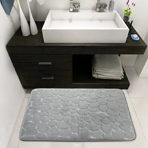 Thảm Tắm Bọt Hoạt Tính THẢM PHÒNG TẮM Đá Cuội Thảm Tắm Siêu Thấm Nước Có Thể Giặt Bằng Máy - Product Image 3