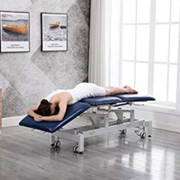 Mesa de masaje de tratamiento eléctrico de fisioterapia ajustable de 3 secciones