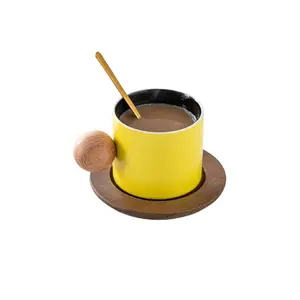 2023 Ins luxury style ceramic coffee cup saucer set high-grade refined beauty girl dessert tea coffee cups