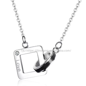 สินค้าขายดี สร้อยคอพร้อมจี้คู่รัก ฉันรักคุณ - Product Image 2