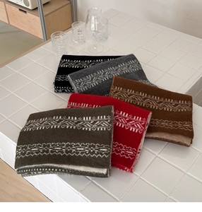 スノーフレーク両面ニットスカーフロングショールファッショナブルなスカーフカスタマイズ高品質 - Product Image 5