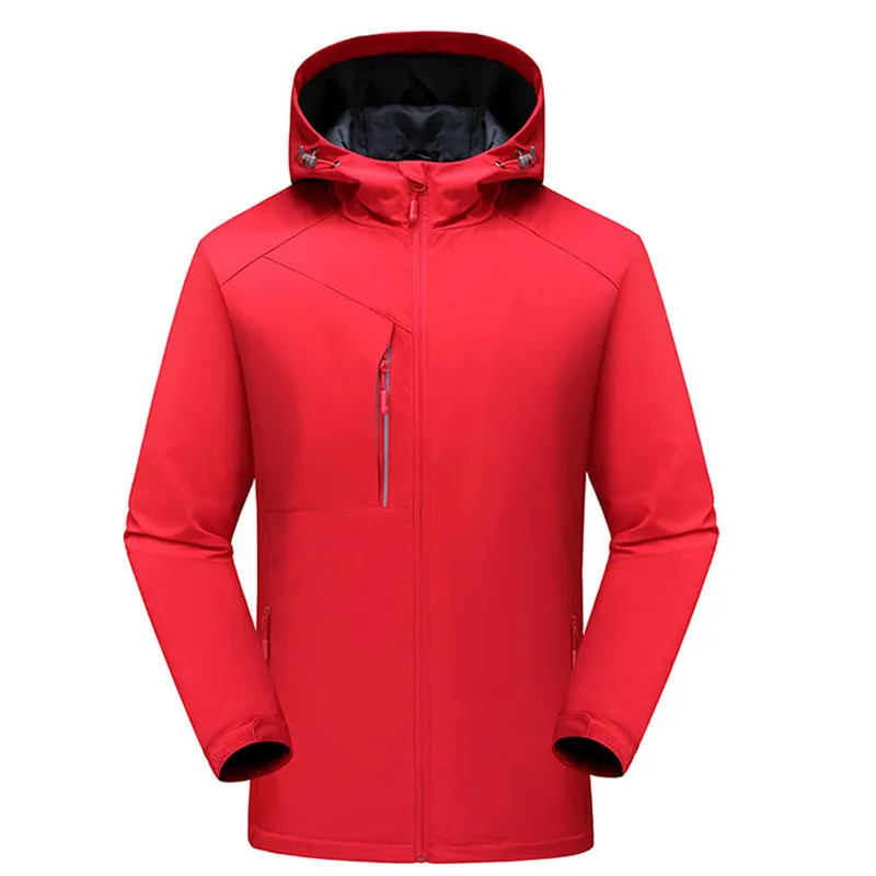 Individuelle 6XL Softshell-Jacke wasserdichte und leichte Regenjacke für draußen Radfahren Winter wärme Heizung Reißverschlussverschluss