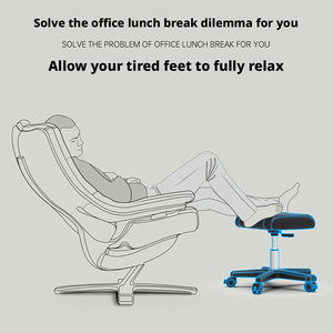 Taburete Giratorio con Altura Ajustable, Doble Uso como Reposapiés y Silla <span class=keywords><strong>de</strong></span> Maquillaje para <span class=keywords><strong>Oficina</strong></span>, Hogar, Descanso para Almuerzo - Product Image 4