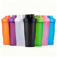 Bouteille de shaker à protéines vide en plastique sans BPA, écologique, en gros, pour la salle de sport, le fitness et les sports, avec boule de shaker, logo personnalisé