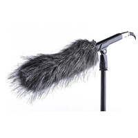 Housse de microphone en peluche en stock, pare-brise en fourrure pour microphone portable d'interview