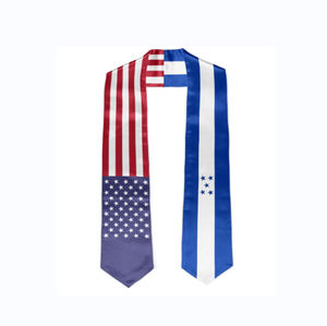 Faja de estola de graduación de alta calidad Bandera de <span class=keywords><strong>El</strong></span> Salvador de EE. UU. Bandera de país de graduación Estola de graduación para Estudiantes Internacionales - Product Image 2