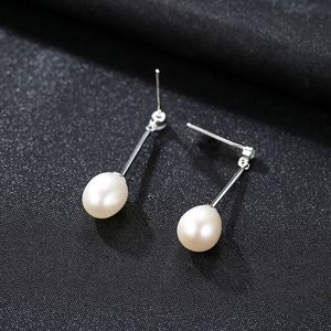 Diseño Original gran oferta S925 Plata Perla de agua dulce 14K colgante de oro joyería de moda pendientes regalo de mujer - Product Image 4