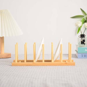 Solid Wood Dish <b>Rack</b> 6 Tier Quick Dry Multipurpose Kitchen Storage <b>Rack</b> For <b>Plates</b> Bowls Tableware - Product Image 1