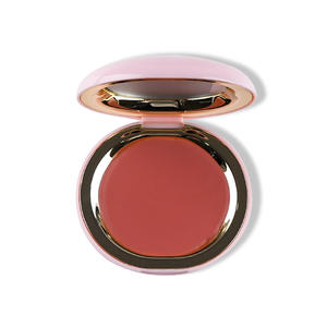 Maquillaje de etiqueta privada de alta calidad Cara Single Glow Velvet Skin Round Shimmer Creamy Pink Blush <span class=keywords><strong>Pop</strong></span> - Product Image 5