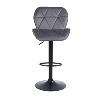Chaise de bar en velours moderne de luxe personnalisable directement en usine pour la maison, l'hôtel ou la salle à manger.