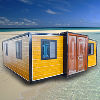 40ft Protection contre les ouragans et les séismes Villa 5 chambres avec salle de bain conteneur extensible pliable maison préfabriquée maisons