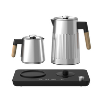 Hotsy contrôle numérique 1.6L + 0.8L Portable Double acier inoxydable bouilloire électrique chaudière théière Machine