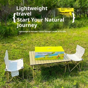 Conjunto de <span class=keywords><strong>Bistro</strong></span> Moderno para Exteriores, Mesa Plegable de Metal de 95 cm con Diseño de Rollo de Huevo y Dos Sillas de Jardín - Product Image 4