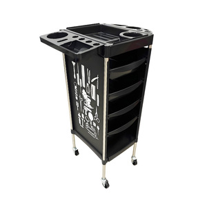 Z Multifunctional Modern Plastic 4-Layer Storage Rack Barber Shop Tool Cart Hairdressing Tools Storage Cart - Product Image 1