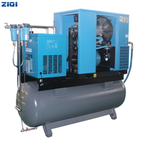 Usine directe 7.5kw 10hp 16 bar compresseurs d'air rotatifs industriels Machine compresseur à vis tout-en-un pour AC pour la découpe laser