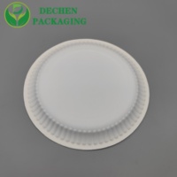 Assiettes en papier biodégradables jetables de 8 pouces, blanches, écologiques, de qualité alimentaire, pour les fêtes, les gâteaux et les desserts, en vrac