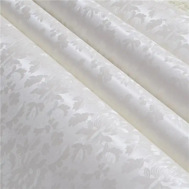 Simple pvc solid color embossed printing waterproof wallpaper removable wall sticker paper for house bedroom living room