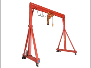Grue à portique mobile et portable pour chantier, atelier extérieur, petite grue à portique électrique réglable en hauteur - Product Image 2
