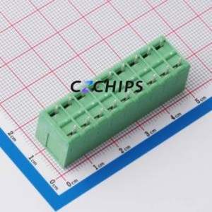 MX205V-5.0-09P-GN01-Cu-A Spring Terminal Block Through hole Component (THT),P=5mm Connector 1x9P 5mm Green Through Hole - Product Image 2