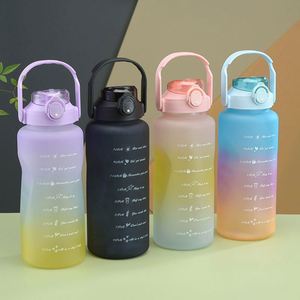 Juego de 3 Botellas de Agua Deportivas, de Gran Capacidad, Ecológicas, Aptas para Lavavajillas, Portátiles, con Pajita Motivacional, para Camping, Unisex - Product Image 2
