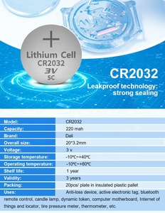 Batterie all'ingrosso personalizzabili con logo, senza MOQ, non ricaricabili, al litio a bottone <span class=keywords><strong>CR2025</strong></span> CR2032 <span class=keywords><strong>3V</strong></span> per orologi e chiavi auto, tipo CR2450 - Product Image 1