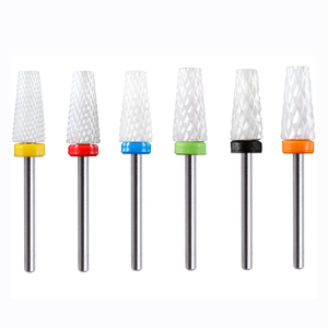 6.6mm Larger Tapered Barrel White Ceramic Nail <b>Drill</b> <b>Bit</b> Manicure Tool Electric Rotary Nail <b>Drill</b> Accessories Salon - Product Image 6
