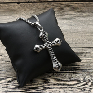 <b>Cross</b> Pendant Necklace Stainless Steel Unisex Gift Jewelry Fashion Trendy Design - Product Image 4