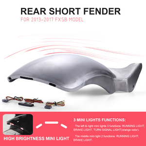 Guardabarros Trasero Corto Cromado con Luz Trasera LED Integrada para Harley Breakout FXSB <span class=keywords><strong>2013</strong></span> a 2017 - Product Image 4