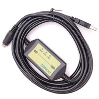 Cable de programación USB a Mini Din de 8 pines para Mitsubishi MELSEC adaptador USB a RS422 para Mitsubishi PLC FX3U FX Series