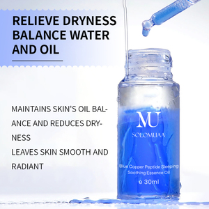 Produits de beauté purs à l'acide hyaluronique 30ml Blanchiment du visage Anti-rides Cellules souches Peptide de cuivre bleu Soins de la peau Sérum GHK-Cu - Product Image 4