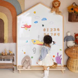 House Design Planche à <span class=keywords><strong>dessin</strong></span> magnétique double face Tableau noir Tableau blanc Planche à <span class=keywords><strong>dessin</strong></span> magnétique double face pour enfants - Product Image 5