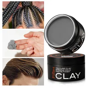 Eigenmarke organischer stark haltbarer Haarklei-Paste fügen Volumen und Textur Haarmatte Ton für Männer hinzu