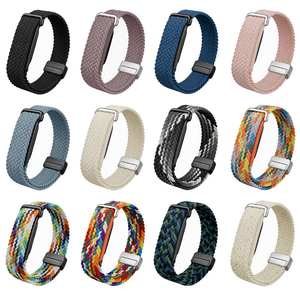 Bracelets de montre en nylon tressé haute élasticité personnalisés, fermoir magnétique, respirants, bracelets de remplacement pour Google Fitbit Air - Product Image 1