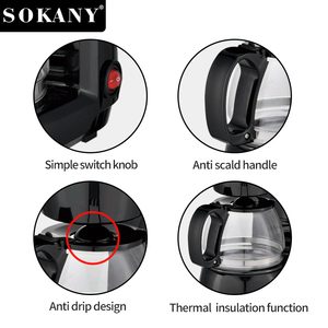 SOKANY Mini machine à café à thé à <span class=keywords><strong>filtre</strong></span> de bureau <span class=keywords><strong>électrique</strong></span> et petite <span class=keywords><strong>cafetière</strong></span> goutte à goutte manuelle portable à la maison - Product Image 6