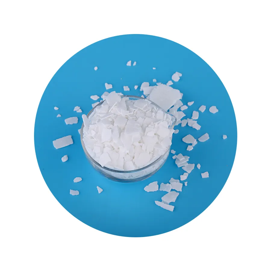 Kalsium Klorida Moisture Absorber Cacl2 Kelas Industri Kalsium Klorida Salju Mencair Agen Putih Flake 74% 10035-04-8 2 Tahun