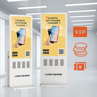 Station de partage de batteries avec 24 emplacements NFC, borne de recharge de batteries, station de location de batteries, station de partage de batteries, canal de paiement Stripe