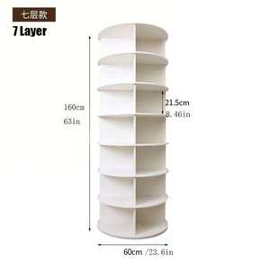 Zapatero Giratorio de Madera de 360 Grados, Mueble de Suelo Multicapa Desmontable para Almacenamiento en Entrada de Casa o Armario - Product Image 5