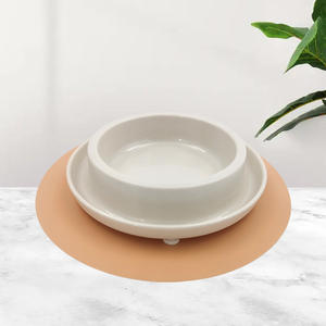 Processamento personalizado Único Anti-Knock Bamboo Fiber <span class=keywords><strong>Pet</strong></span> <span class=keywords><strong>Bowl</strong></span> Descartável Gato e Cachorro Tigela com Bacia de Alimentos para Beber - Product Image 3
