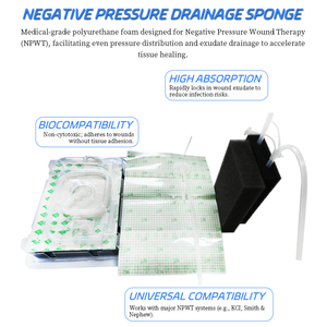 베스트 셀러 일회용 진공 스폰지 음압 파편 자체 접착 상처 드레싱이 있는 멸균 상처 관리 키트 - Product Image 2