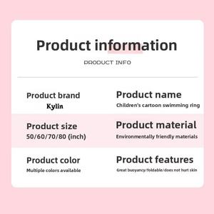 Kolam Renang tahan lama tebal anti-samping PVC lingkaran tiup anak cincin berenang mm cincin air tabung apung untuk anak-anak - Product Image 4