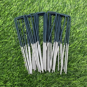 Grampas Galvanizadas <span class=keywords><strong>para</strong></span> Jardín y Paisajismo <span class=keywords><strong>para</strong></span> Césped <span class=keywords><strong>Artificial</strong></span>, Grampas de Acero Galvanizado en Forma de U <span class=keywords><strong>para</strong></span> Fijar Malla Antihierbas, Estacas de Fijación <span class=keywords><strong>para</strong></span> Jardín - Product Image 4