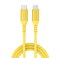 Cable de Silicona de Alta Calidad 5A de Carga Súper Rápida de 100W Tipo C a C para Teléfonos IOS y Android, Computadoras y Sincronización de Datos