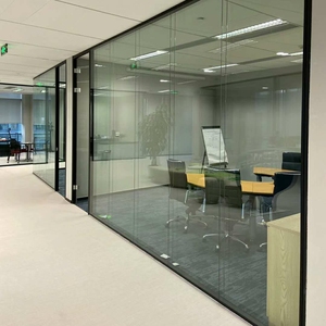 Hiệu suất cao hai lớp kính màn hình phân vùng lửa đánh giá Tường Văn phòng cho công ty xây dựng - Product Image 4