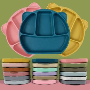 Plato de Silicona de Grado Alimenticio Libre de BPA para Bebés, Base de Succión Minimalista, Resistente al Calor, Vajilla para la Hora de Comer de Niños Pequeños con Logotipo Personalizado - Product Image 1